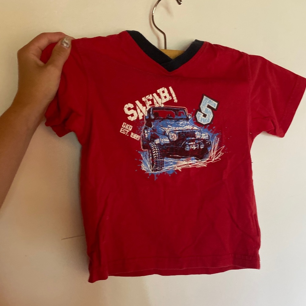 Boys red graphic tee
